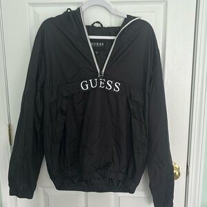 GUESS Black Quarter Zip Top